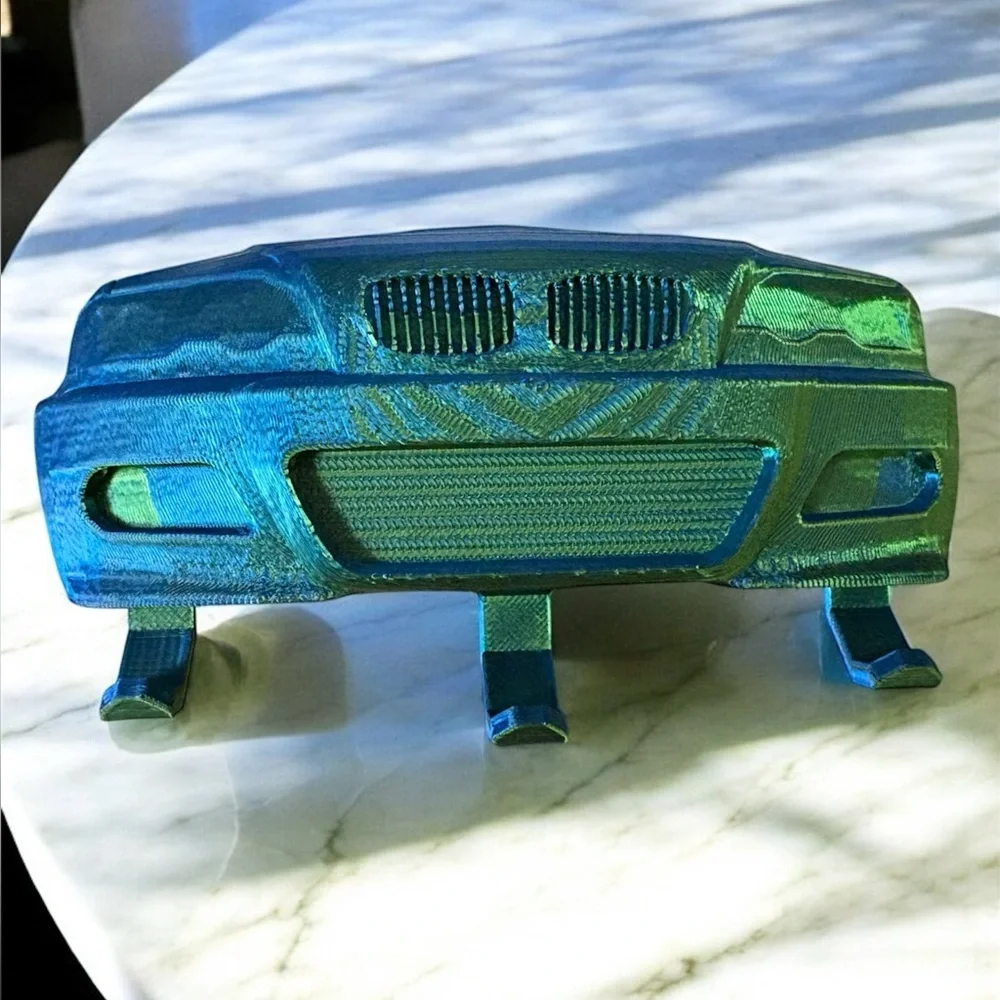 BMW E46 key holder 3D printed Blue Car Grille Model 5x3in